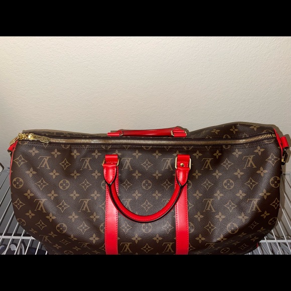 Louis Vuitton Keepall Bandouliere 50 Coquelicot - Picture 8 of 16
